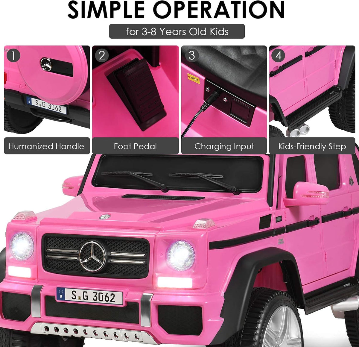 Costzon Ride on Car, Licensed Mercedes-Benz Maybach, 12V Battery Powered Vehicle Toy w/ 2 Motors
