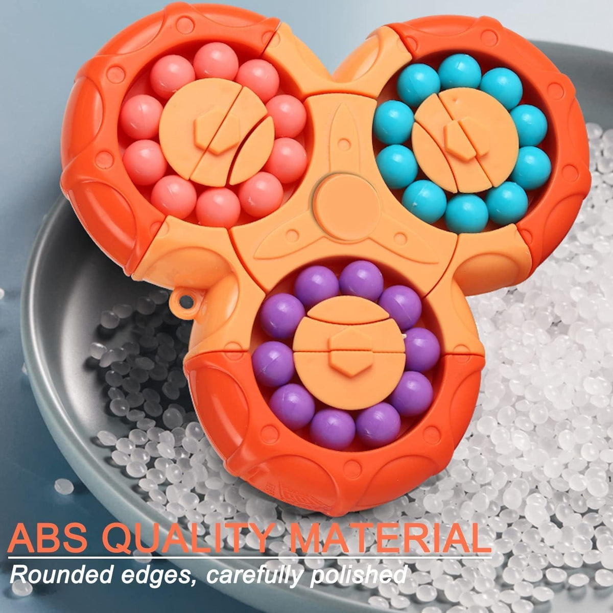 YUDANSI Magic Bean Puzzle Toy, Rotating Magic Bean Fidget Toys 2-in-1, Magic Ball Brain Teaser STEM
