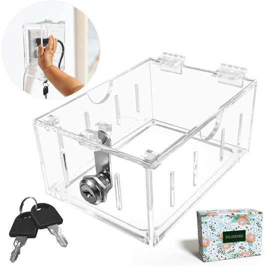 Baby Safety Outlet Cover Box, Outlet Covers, Plug Covers for Electrical Outlets, Socket Covers for