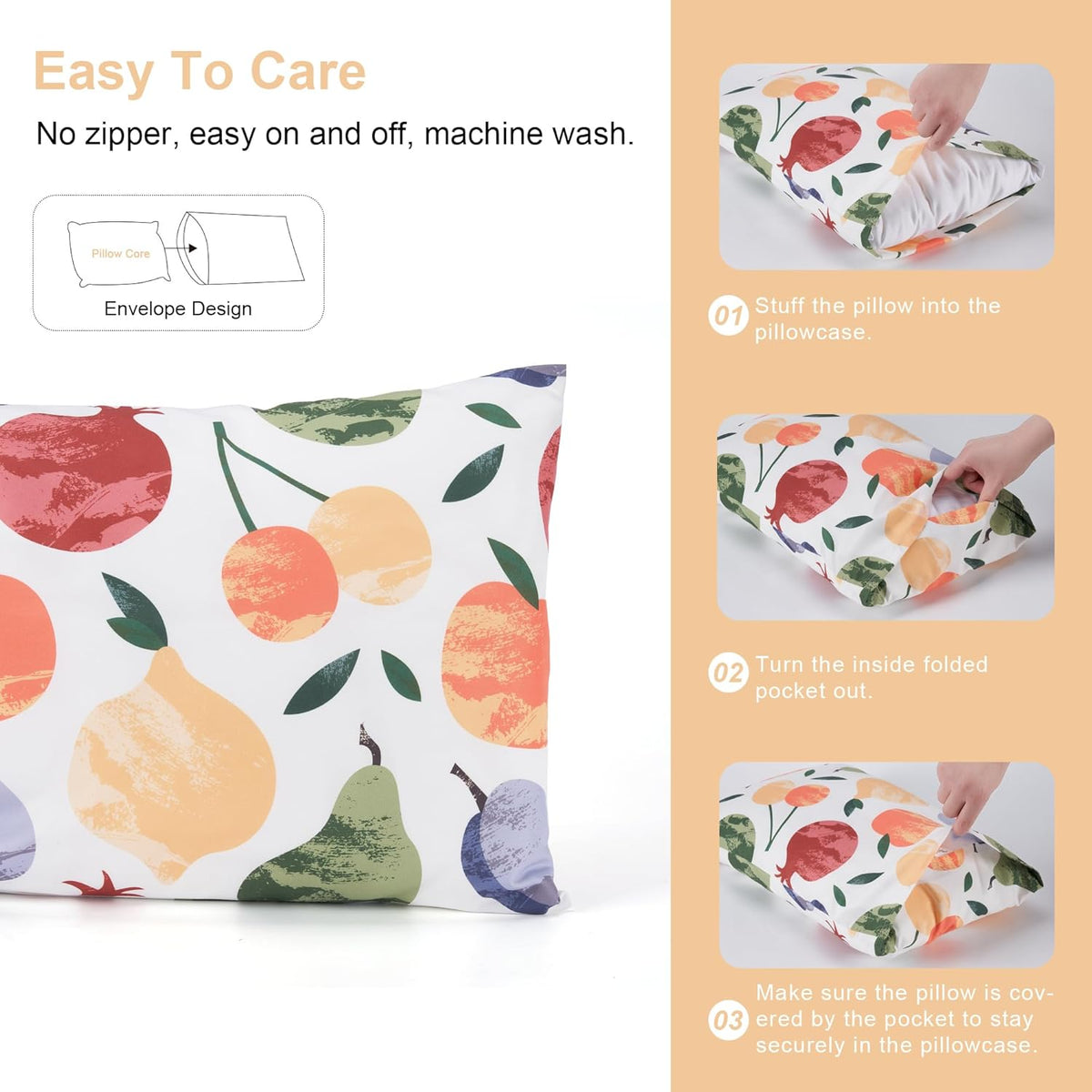 TILLYOU Toddler Pillowcases 13 x 18 Travel Pillow Case 2 Pack, Kids Pillowcases Machine Washable