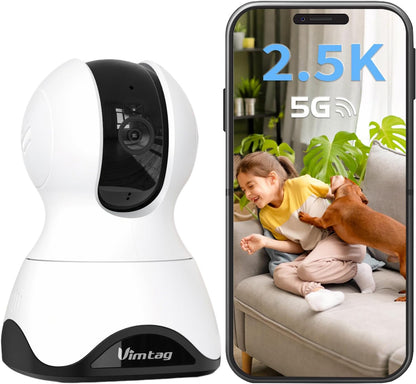 VIMTAG 2.5K Indoor Camera – Pet, Dog, Cat & Baby Monitor with Phone App, Audio & Speaker, Nanny