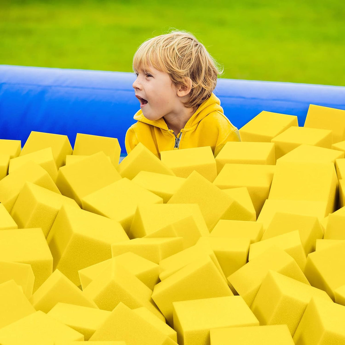 Foam Pit Cubes, 24 PCS 5 Inches Gymnastics Foam Blocks Trampoline Blocks, Multi-Sport Protective