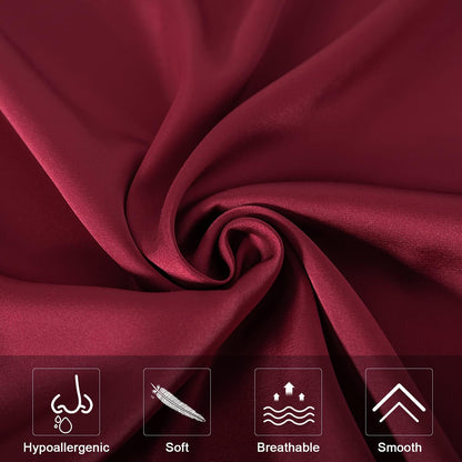 Mulberry Silk Pillowcase for Hair and Skin,King Size Cooling Silk Pillow Case with Hidden