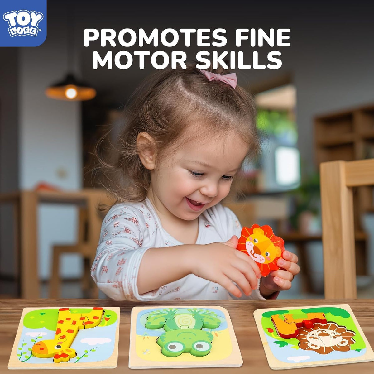 TOY Life Wooden Puzzles for Toddlers 2-4, Montessori Toys for 1 2 3 Year Old Toddler Boys Girls