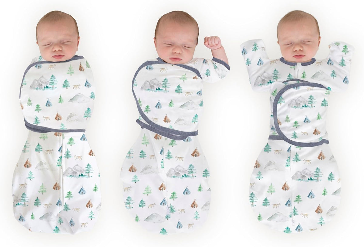 SwaddleDesigns 6-Way Omni Swaddle Sack Arms Up Swaddle for Newborn, More Options to Calm Startle