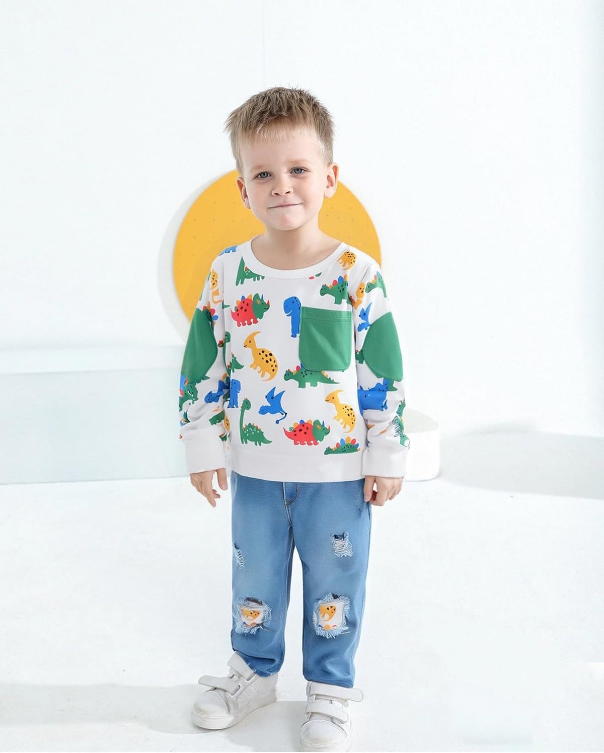 Toddler Baby Boy Outfits Fall Winter Clothes Color Block Long Sleeve Sweatshirt Tops + Jogger Pants