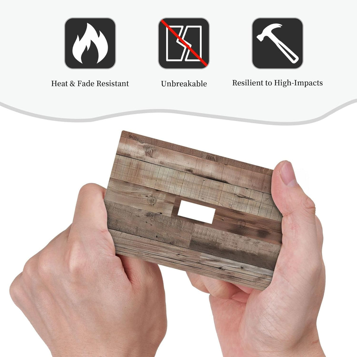 Decorative Switch Covers Plate Retro Wood Plank Vintaga Wooden Board 1 Gang Wall Plate Unique