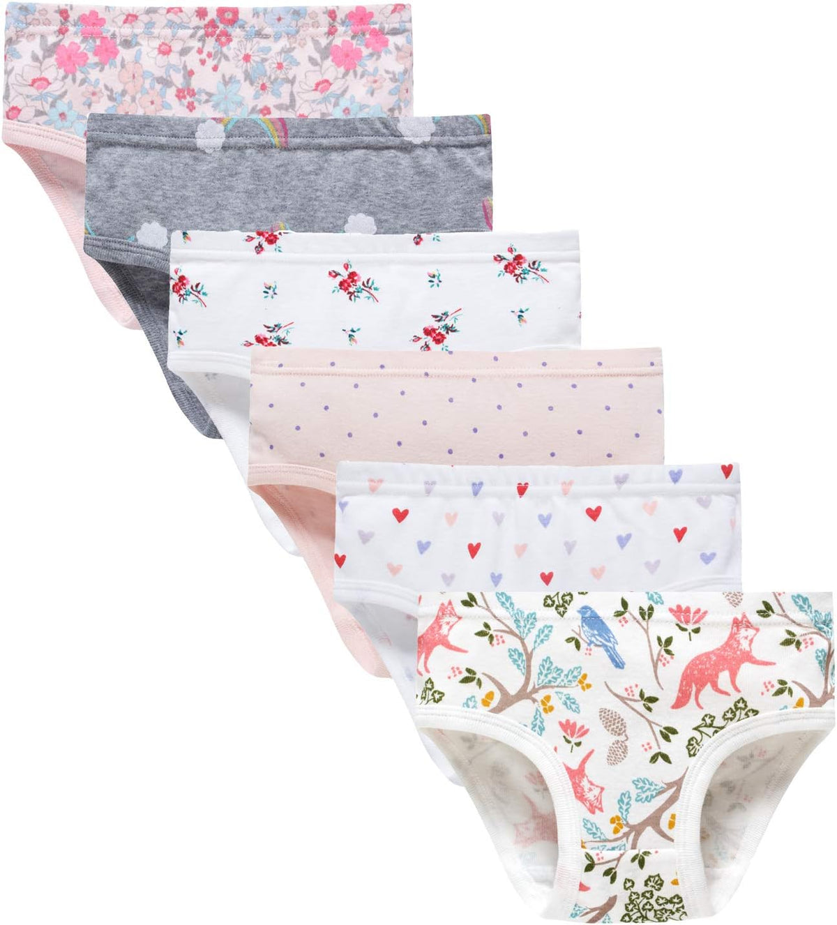 Hahan Girls Soft Panties Toddler Girls Cotton Underwear Kids Briefs