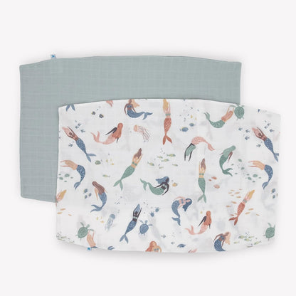 Little Unicorn Standard Pillowcase 2 Pack | Super Soft & Breathable Muslin Fabric | Snug Envelope