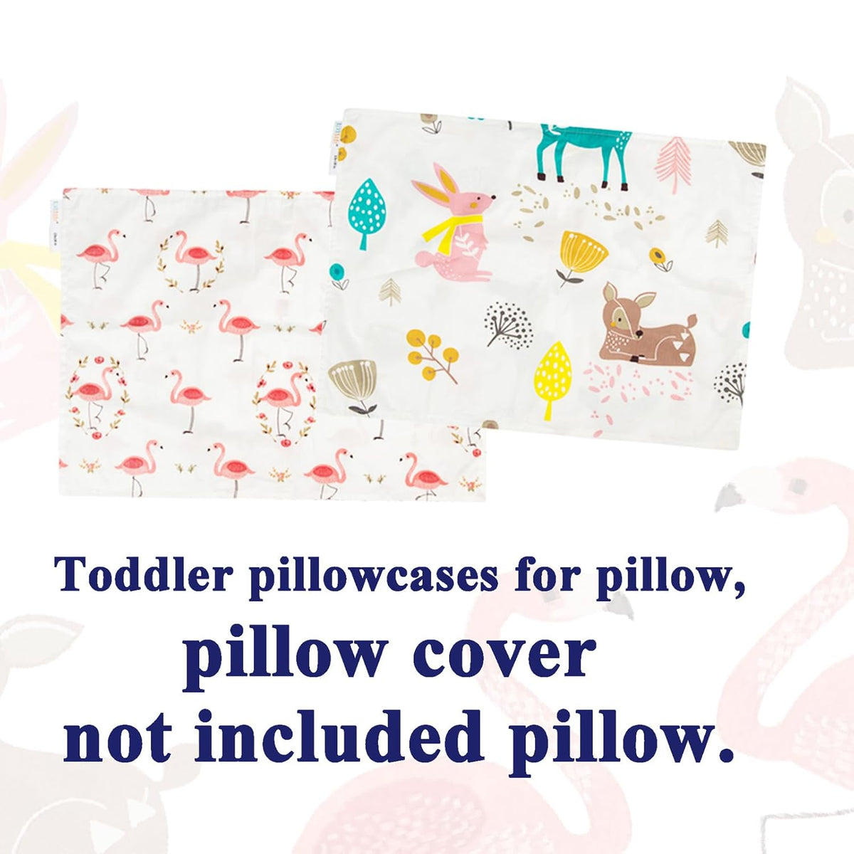 ALVABABY Toddler Pillowcases 2 Pack Organic Cotton Kids Pillow Cover Fit 13"x 18" or 12"x16"