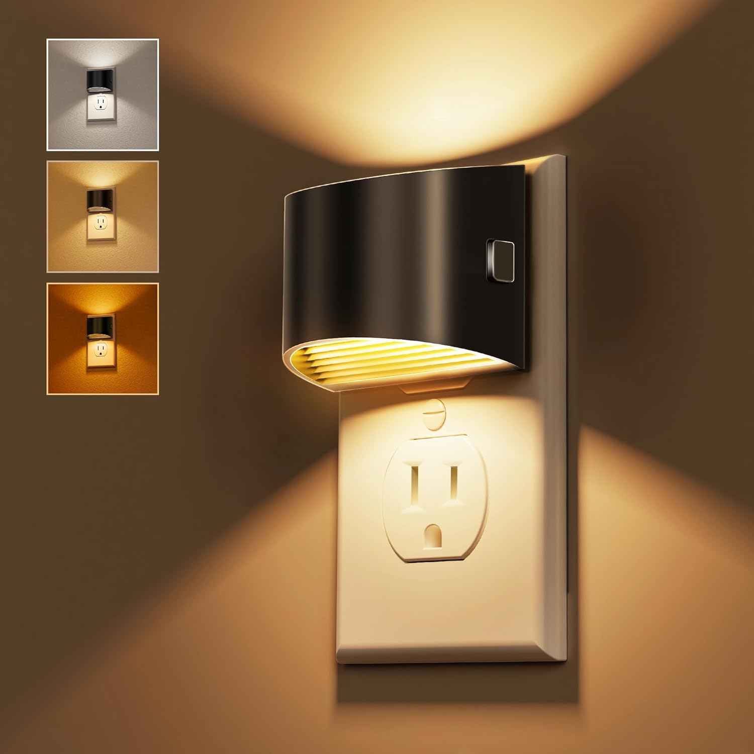 L LOHAS LED Night Lights Plug into Wall with 3CCT Adjustable (1600K/3000K/5000K), 1W Nightlight