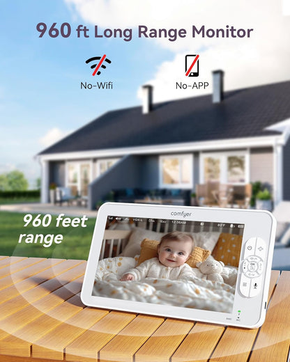 Baby Monitor with Camera and Audio, 7" 720P HD Video Baby Monitor No WiFi, 4000mAh Battery, VOX