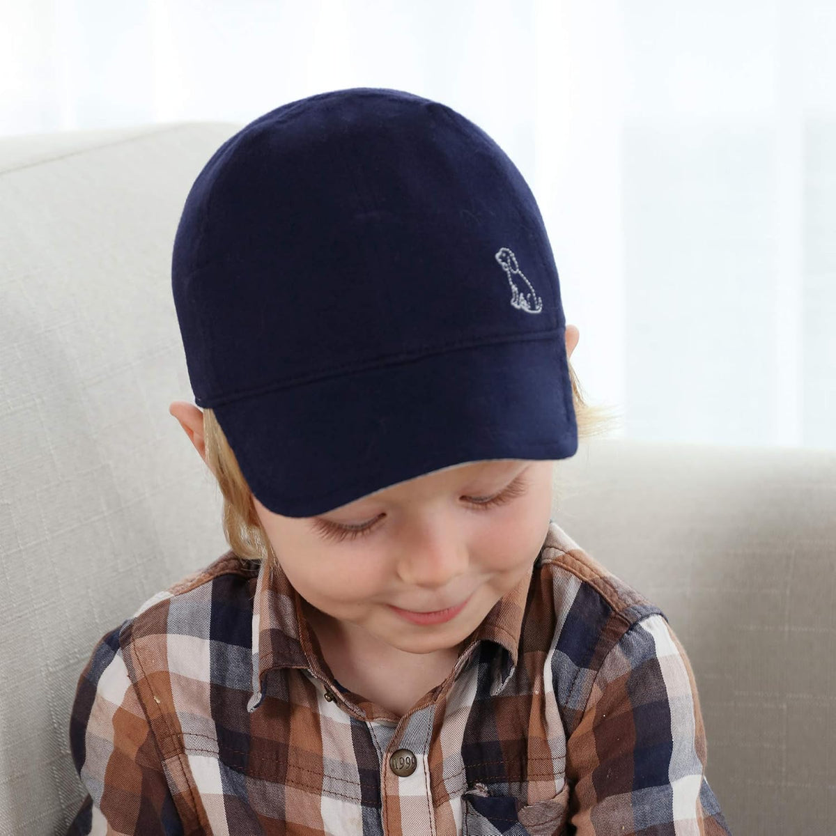 Keepersheep Baby Reversible Baseball Cap Infant Sun Hat, Cotton Knit Soft Brim for Infant Toddler
