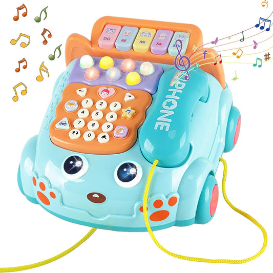 Baby Phone Toy,Baby Toy Phone Cartoon Baby Piano Music Light Toy Children Pretend PhoneToy Gift