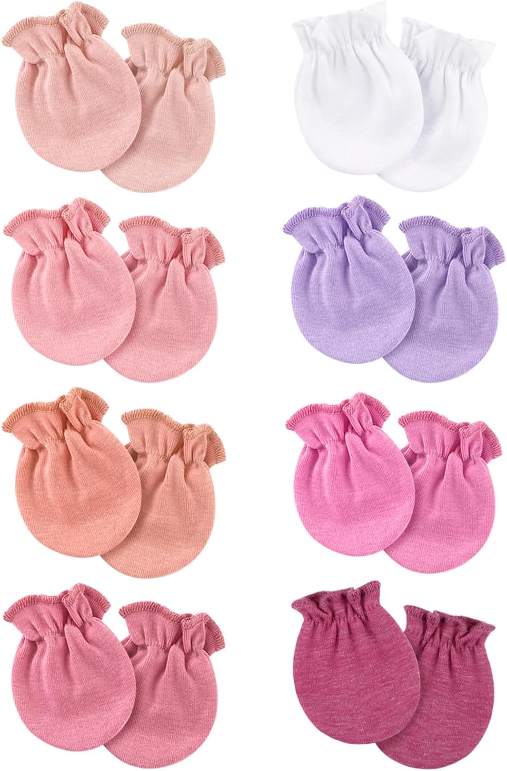 Newborn Baby Mittens No Scratch Cotton Elastic Wrist Gloves Infant Toddler Mittens for Baby Boy