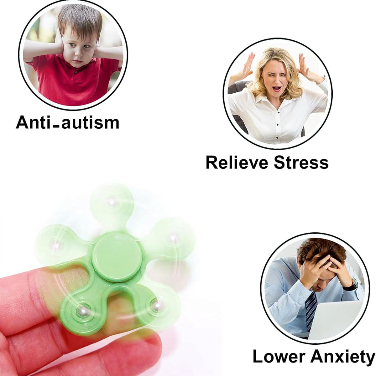 24 Pack Fidget Spinner Toys for Kids，Stress Relief Sensory Toys,Birthday Party Favors Gifts,Goodie