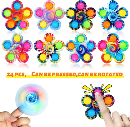 SCIONE 24 Pack Party Favors Fidget Spinners for Kids 4-8 8-12, Goodie Bags Stuffers for Kids 3-5