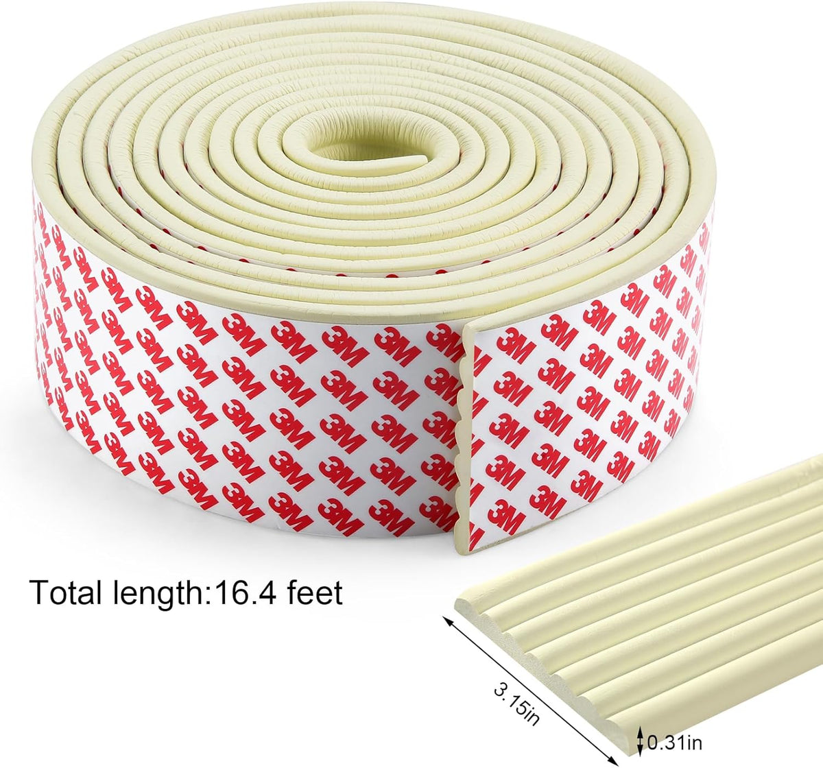 Upgrade Baby Proofing Edge Corner Protector,16.4ft Edge Guards Padding with 3M Adhesive, Extra-Wide