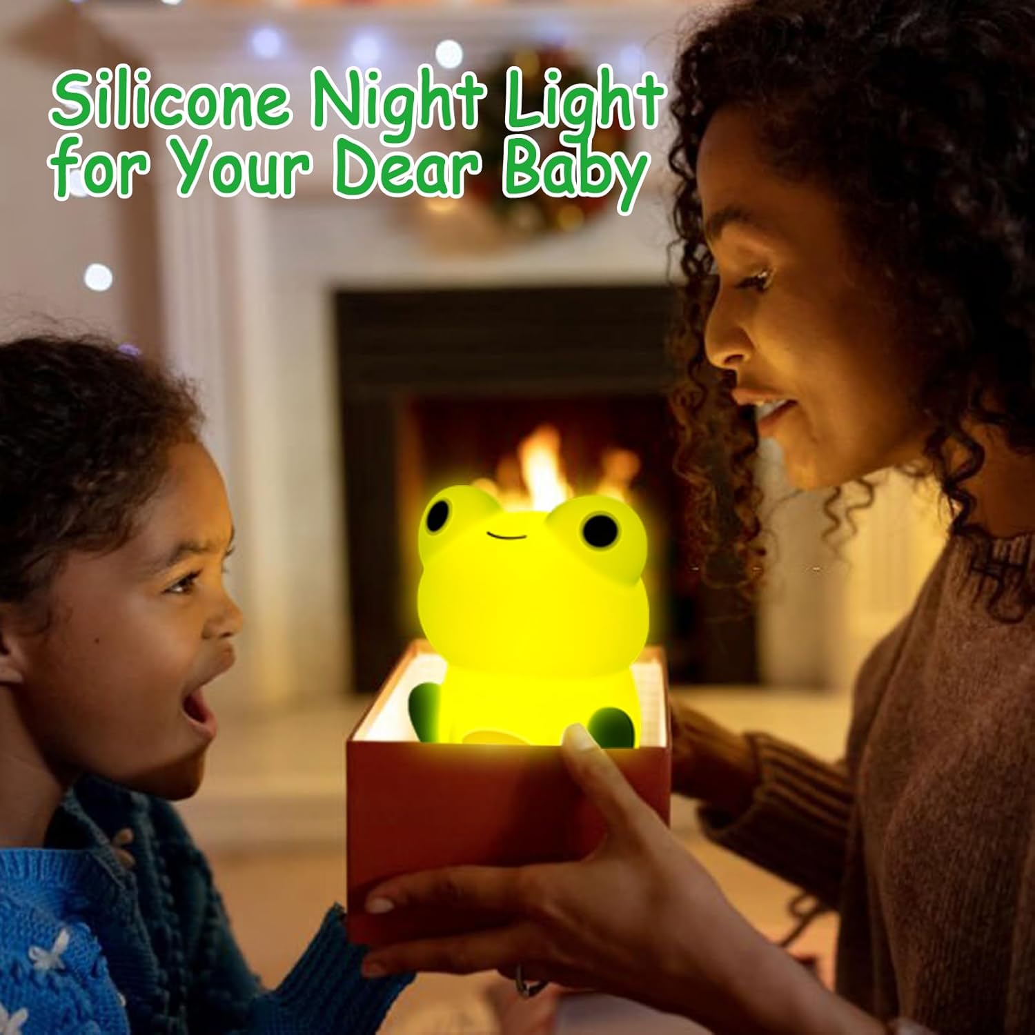 Night Light for Kids, Cute Frog Night Lamp Bedroom Nightlight for Girls Boys Teens, USB