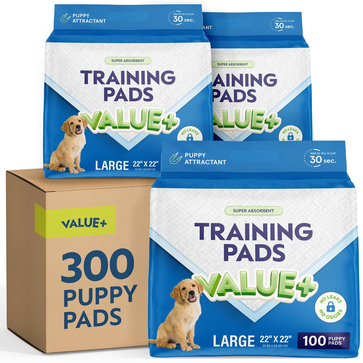 Puppy Pads Pet Pee Pads for Dogs & Puppy Training [300-COUNT] Potty Pads for Dogs 22" x 22"