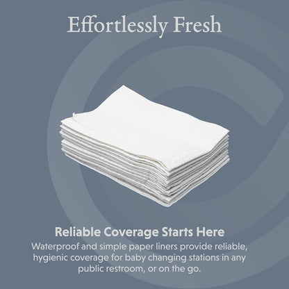 Foundations 2-Ply Disposable Non-Waterproof Baby Changing Station Liner Refills for Commercial