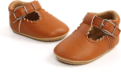 SOFMUO Baby Boys Girls High Top Ankle PU Leather Sneakers Soft Rubber Sole Infant Moccasins Newborn