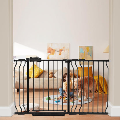 HOOEN 30" Tall Extra Wide Baby Gate for Doorways Stairs 53 to 57.5 Inch Large Long Wide Pressure