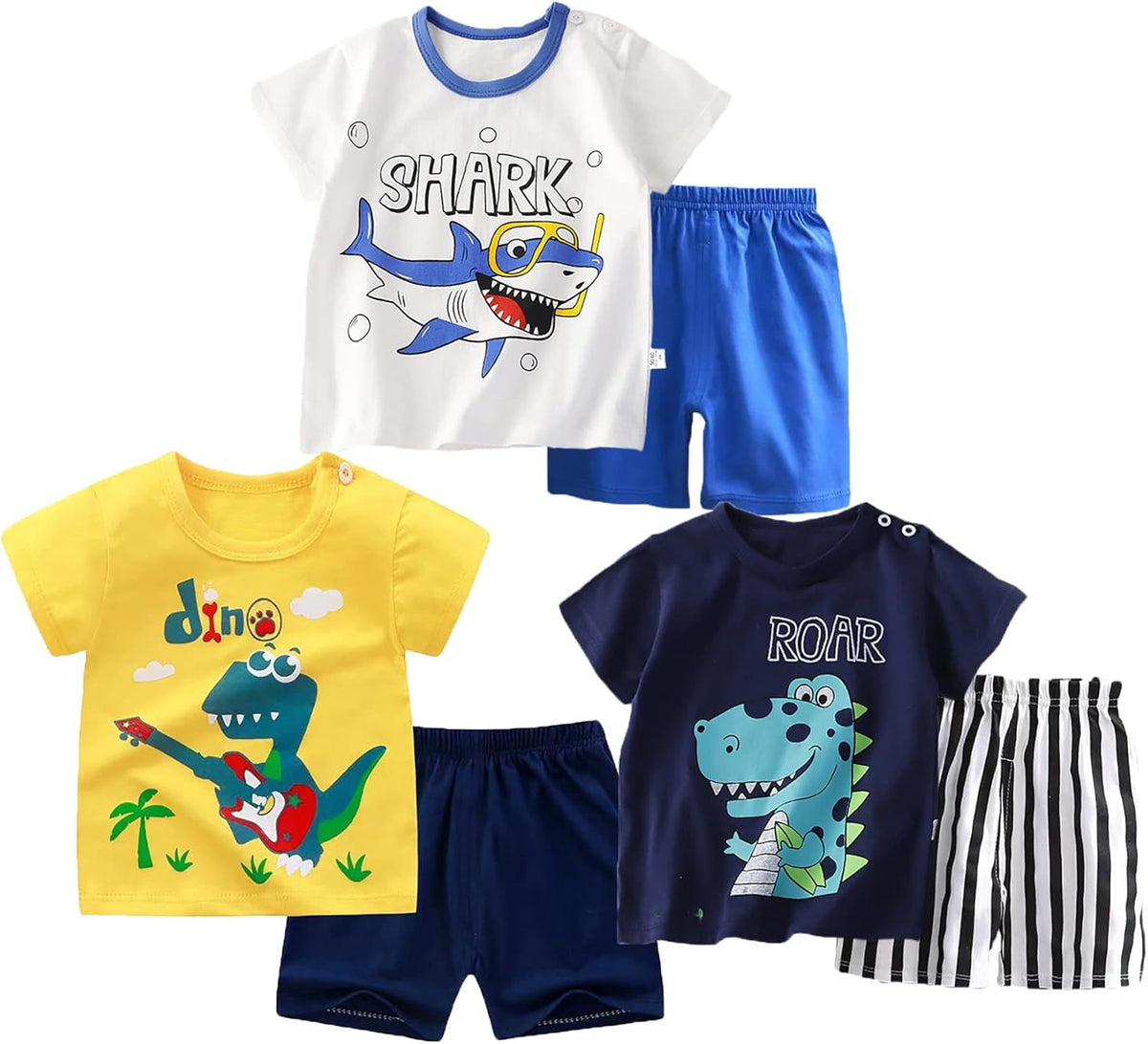 Toddler Baby Boy Clothes for 2t 3t Boys Cute Summer Short Sleeve T-Shirt Tops Shorts Clothes Sets