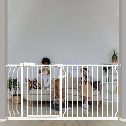 Extra Wide Baby & Dog Gate 62-67 Inch, Pressure Mounted No Drilling, Adjustable Indoor Safety Gate