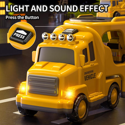 TEMI Construction Truck Boy Toys for 3-5 Year Old Toddlers - Toys for 3 4 5 6 7 Years Old