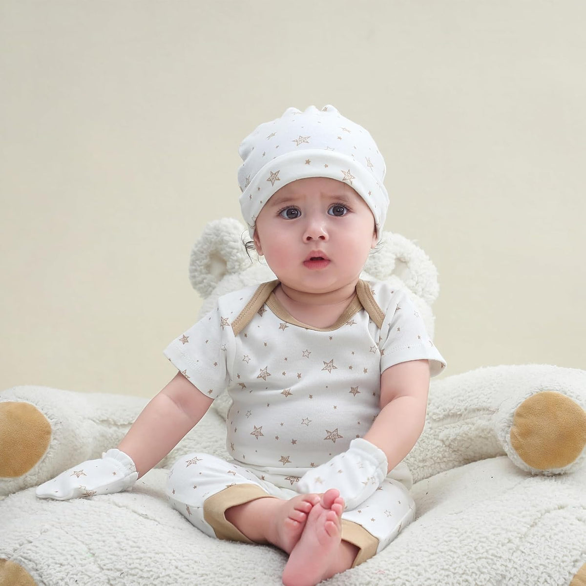 Baby Hats Mittens and Socks Set Cotton Newborn Hat Beanie Soft Infant Girls Boys Caps Gloves 0-6