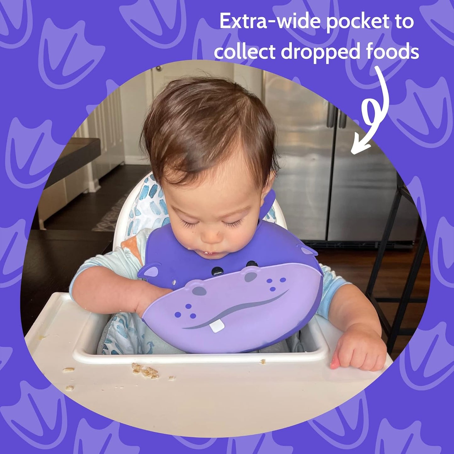 Silly Goose Silicone Animal Baby Bibs for Babies and Toddlers, Waterproof, Adjustable, Soft, Extra