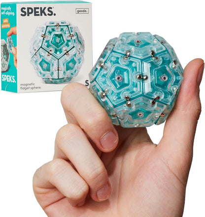 Speks Geode Sphere Magnetic Fidget Toy for Adults | Quiet Adult Sensory Toy for Stress Relief &