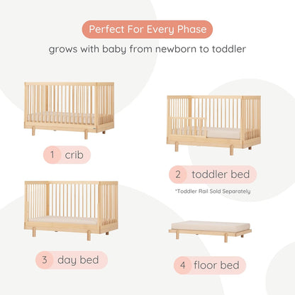 dadada Baby Bliss 4 in 1 Convertible Crib to Toddler Bed & Floor Bed – Made in Italy, GREENGUARD