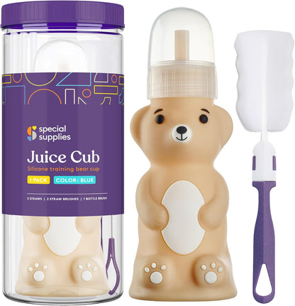 Special Supplies Honey Bear Straw Cup Long Straws, Squeezable Therapy and Special Needs Assistive