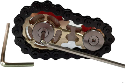 Stainless Steel Sprocket Fidgets Chain Fidget Cube Gears Linkage Bike Chain Novelty Fidget Block