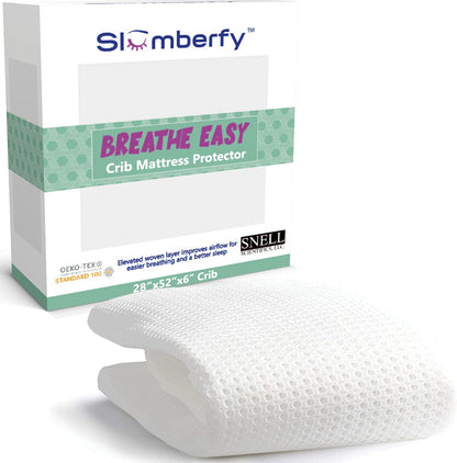 Breathable Crib Waterproof Mattress Protector Pad- Hypoallergenic - Noiseless - Washable- Breath