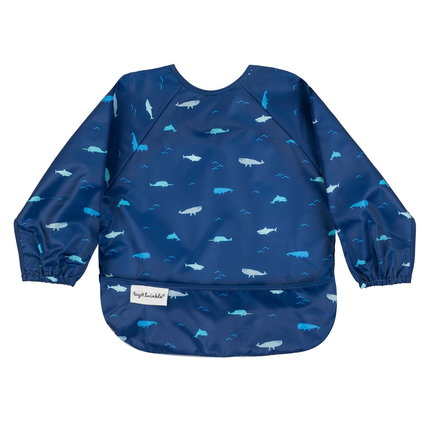 Tiny Twinkle Mess Proof Baby Bib,Waterproof Smock Baby Bib for Eating,Machine Washable Long Sleeve