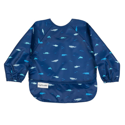 Tiny Twinkle Mess Proof Baby Bib,Waterproof Smock Baby Bib for Eating,Machine Washable Long Sleeve
