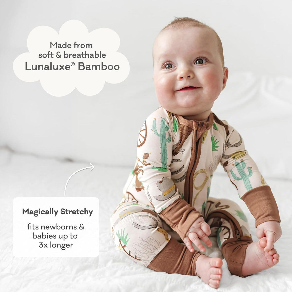 Little Sleepies Pajamas for Baby Boys & Girls, Viscose from Bamboo Baby Pajamas, Preemie & Newborn