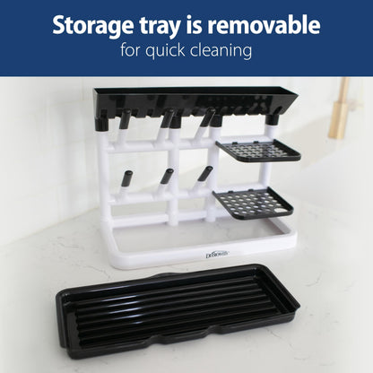 Dr. Brown's Drying Tower, Stand-Up Drying Rack, Countertop Baby Bottle Drying with Organized