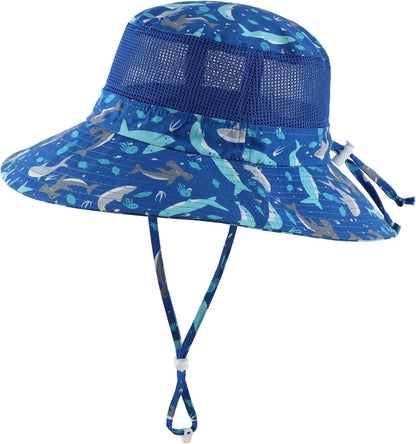 Home Prefer UPF50+ Wide Brim Sun Hat Boys Girls Sun Protection Hat Zoo Beach Swim Safari Bucket Hat