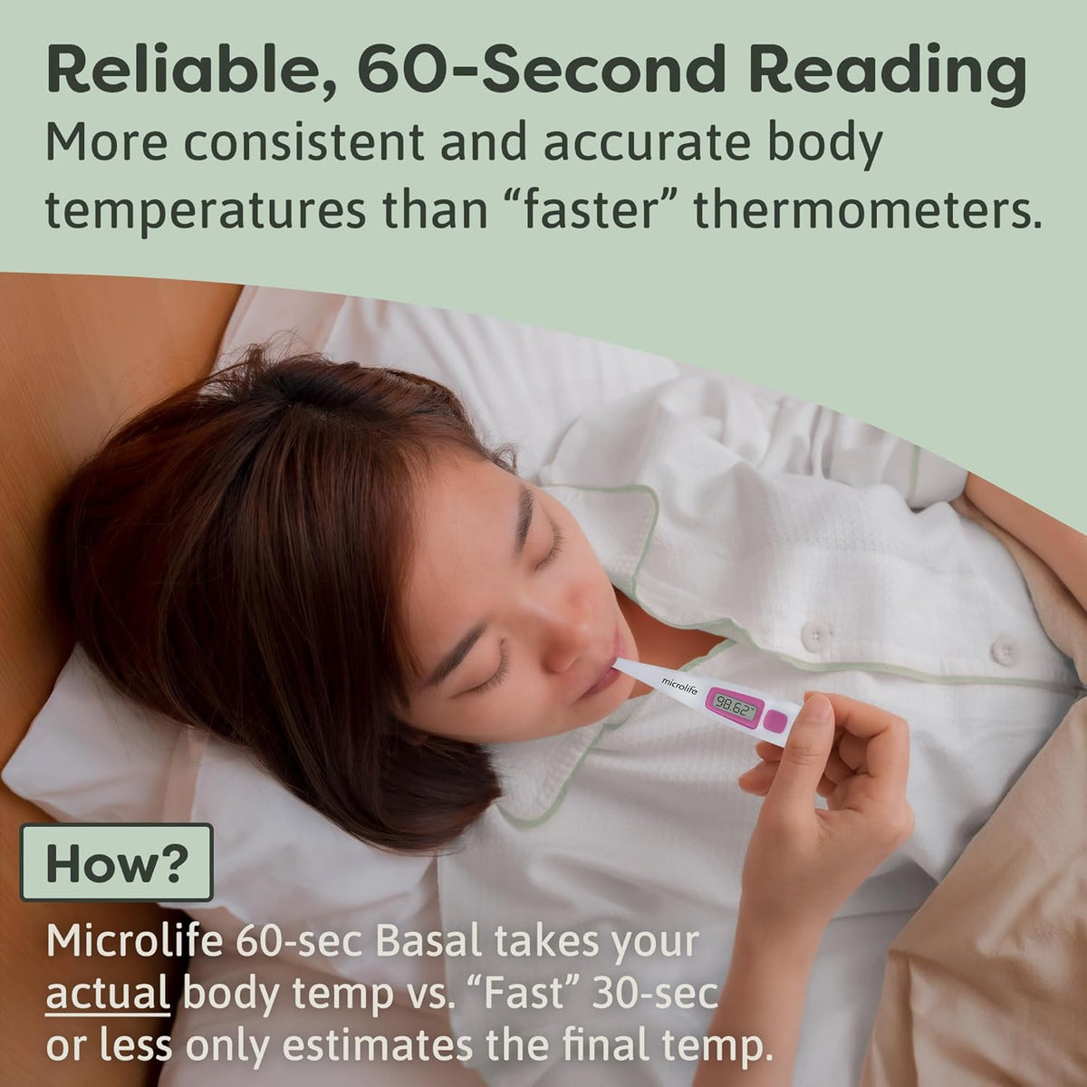 Microlife Digital Basal Thermometer 1/100th Accurate, Fertility Prediction and Ovulation Tracking