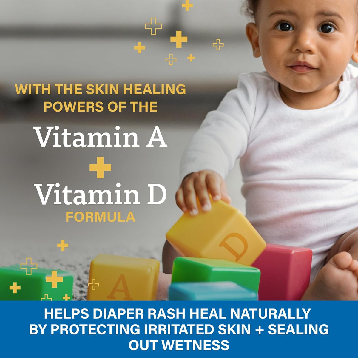 A+D Treat + Heal Zinc Oxide Diaper Rash Cream 16 oz Jar - Soothes & Treats Diaper Rash - Zinc Oxide