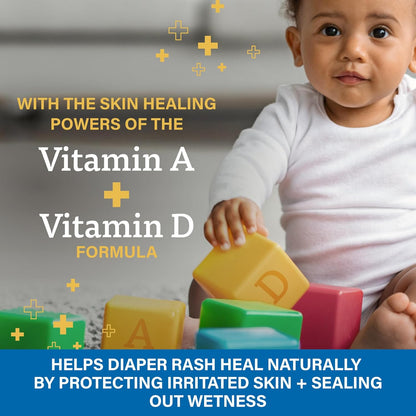 A+D Treat + Heal Zinc Oxide Diaper Rash Cream 16 oz Jar - Soothes & Treats Diaper Rash - Zinc Oxide