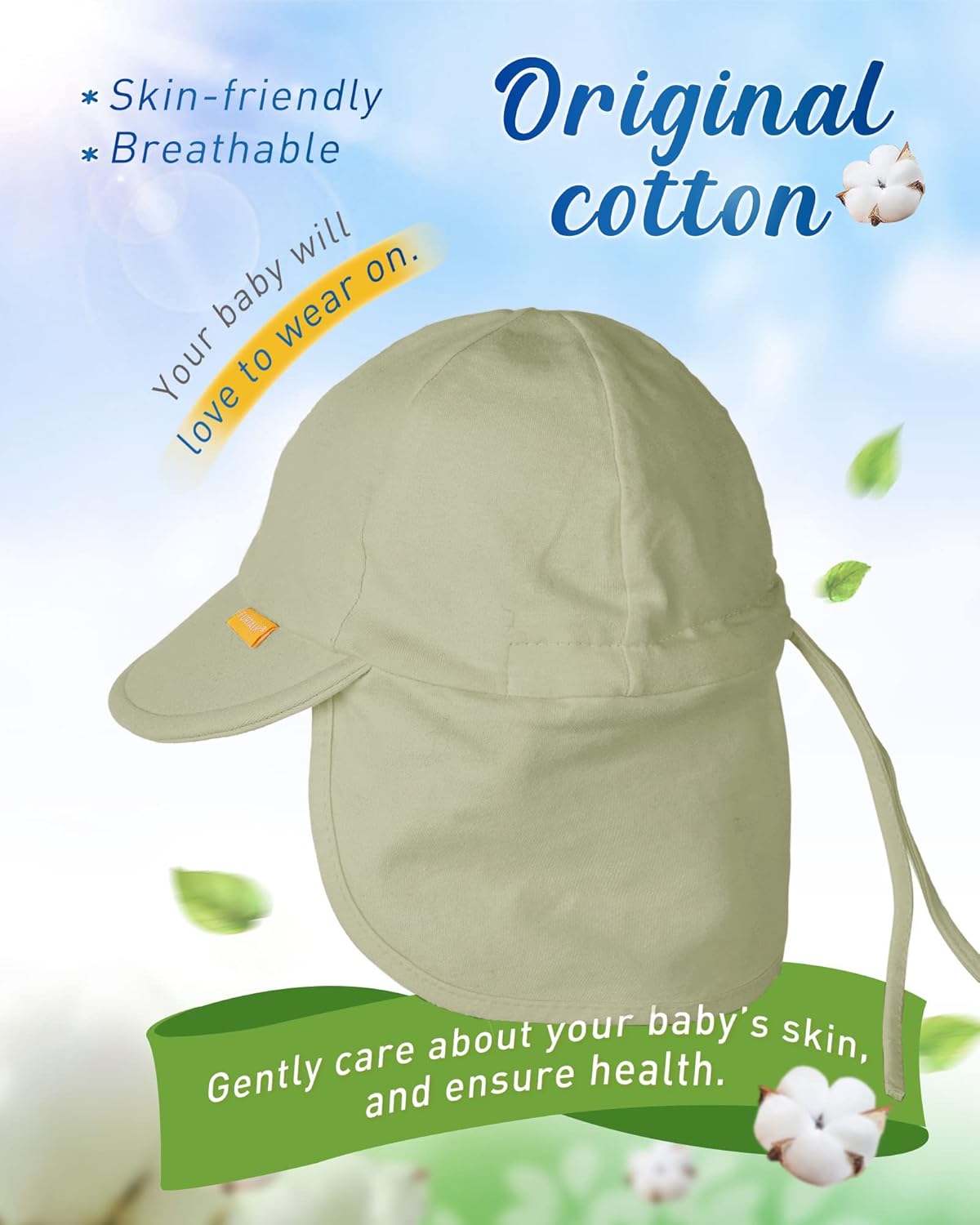 FURTALK Baby Sun Hat UPF 50+ UV Ray Sun Protection Cotton Toddler Hats for Boys Girls