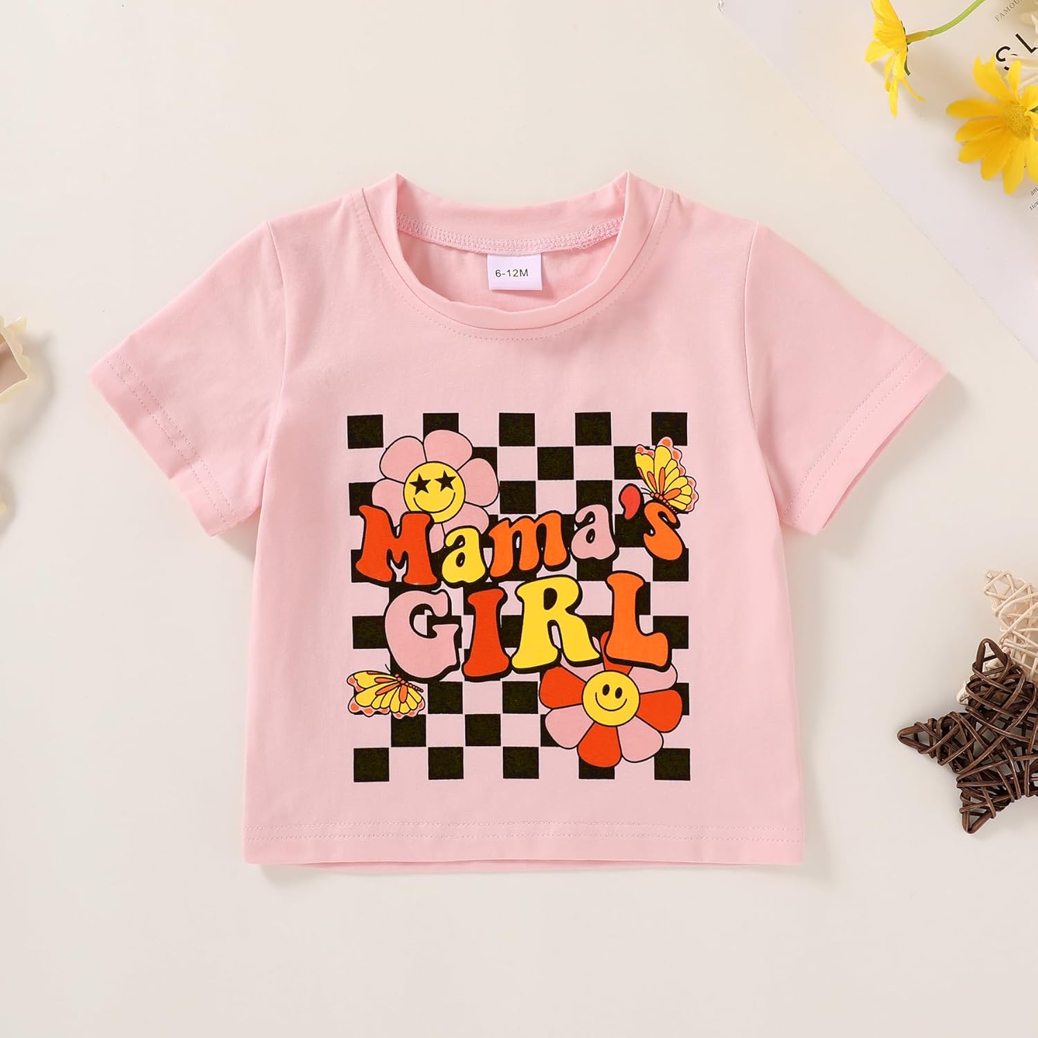 Happy Town Toddler Clothes Baby Boy Girl Smiley Face Shirt Short Sleeve T-Shirt Tee Summer Tops