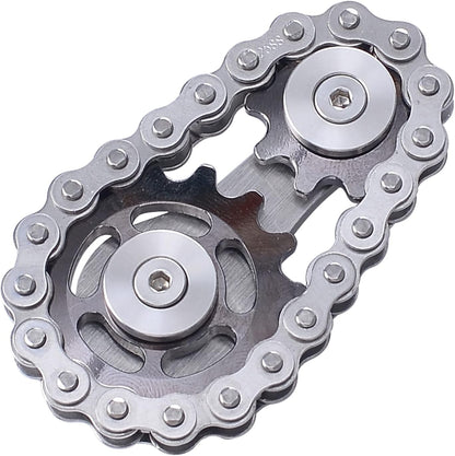 Chain Gear Fidget Spinner, Metal Sprocket Chain Fidget Toy, Stress Anxiety Relief Fidget Toy, Bike