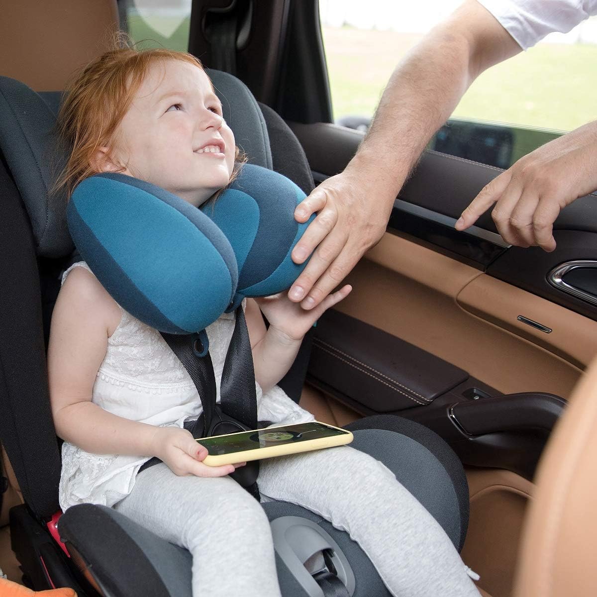 INFANZIA Chin Supporting Travel Neck Pillow, Comfortably Supports and Helps Support Head and Neck