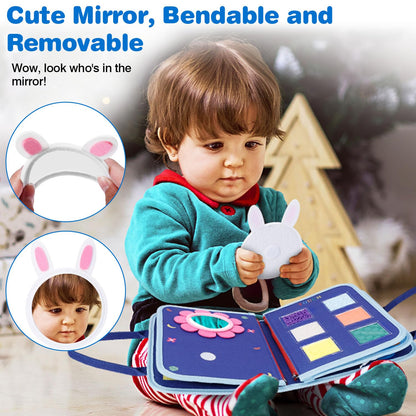 JHkim Busy Board Montessori Toys for Boys Girls Gifts, Sensory Toy, Educational Activities Travel